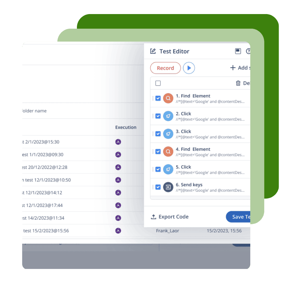 Continuous Testing Product Screenshot: Simple Test Creation